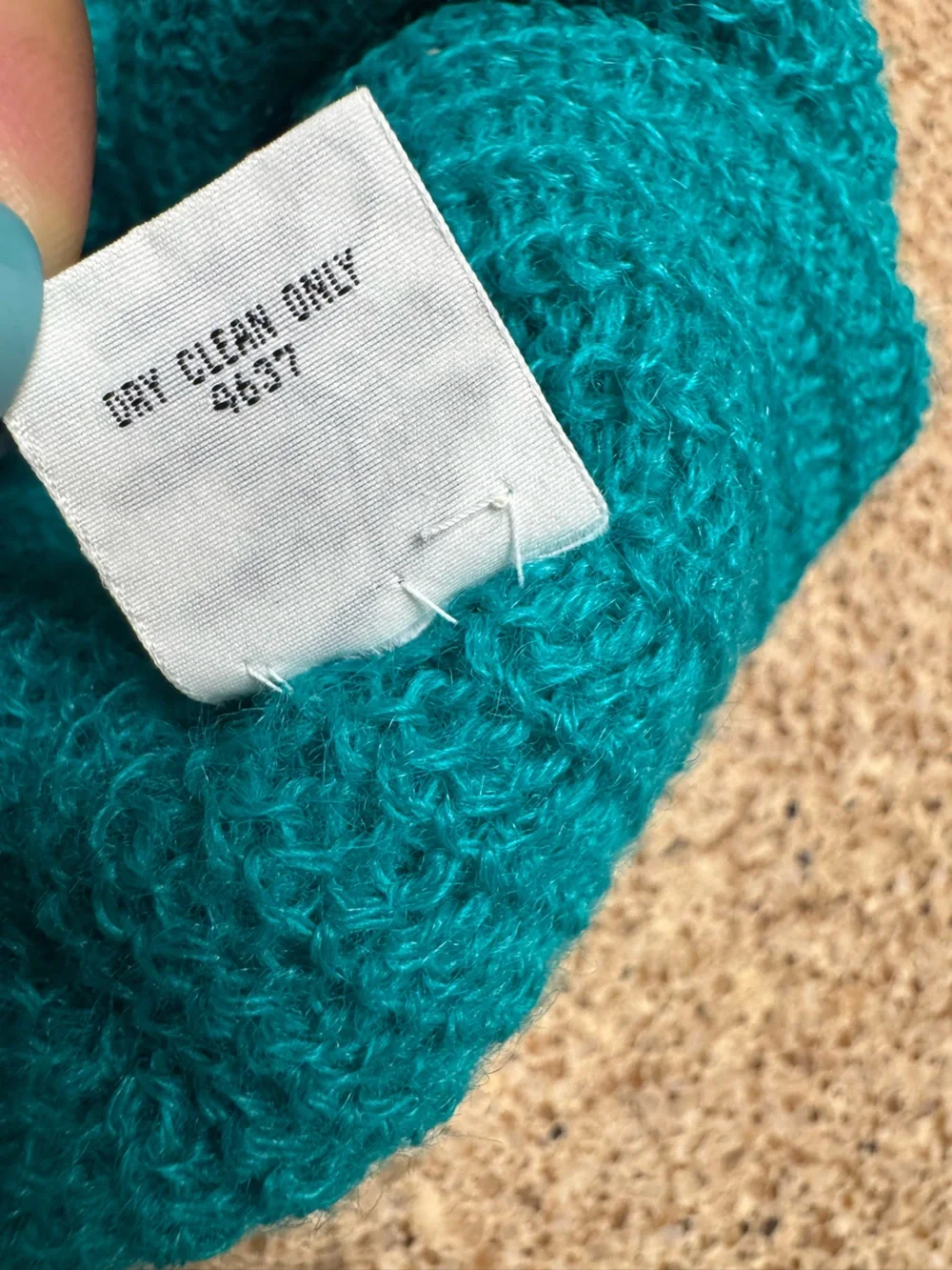 Green Knit Wool-Blend Beret
